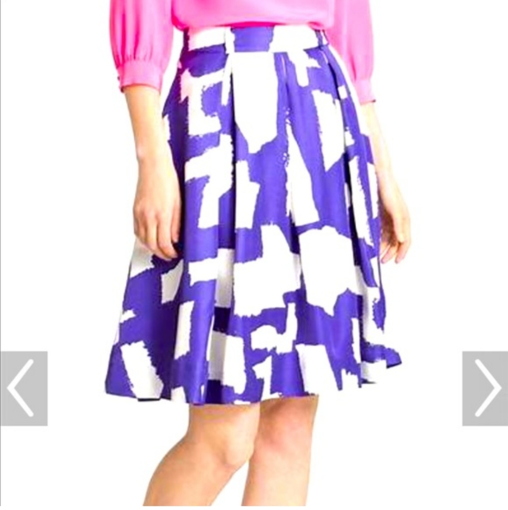 Kate Spade skirt the rules silk high waisted pleated skirt.  Has a built in lini
